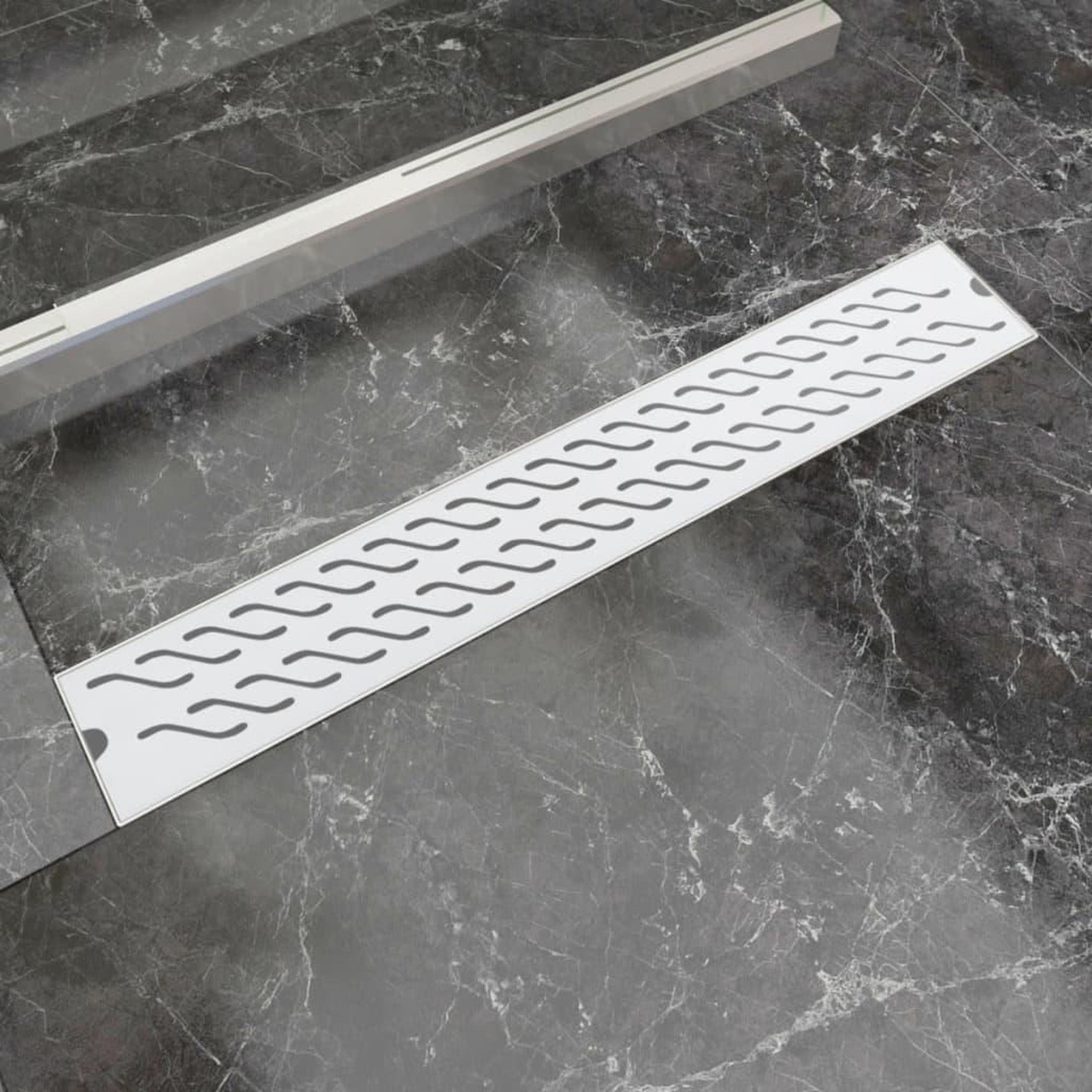 Voir la diapositive 1 : VIDAXL Drain de douche lineaire 730 x 140 mm acier inoxydable