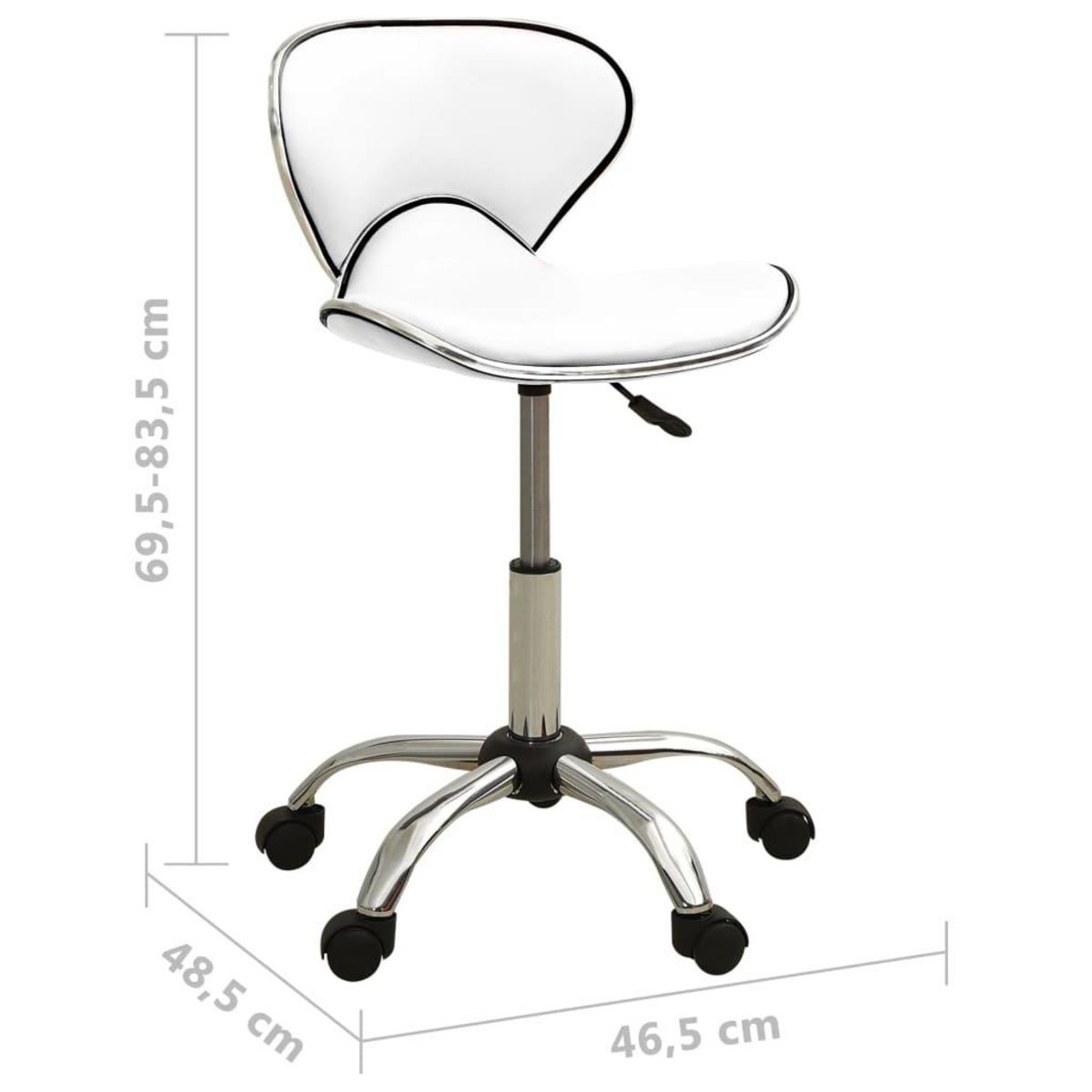 VIDAXL Chaise de bureau Blanc Similicuir