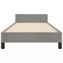 VIDAXL Cadre de lit avec tete de lit Gris clair 90x200 cm Velours