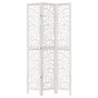 Voir la diapositive 4 : VIDAXL Cloison de separation 3 panneaux blanc bois de paulownia massif