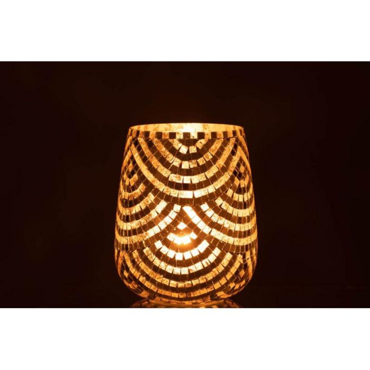 Paris Prix Photophore Mosaïque  Linda  21cm Argent & Or