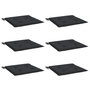 Voir la diapositive 3 : VIDAXL Coussins de chaise jardin lot de 6 noir 50x50x3 cm tissu oxford