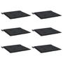 Voir la diapositive 3 : VIDAXL Coussins de chaise jardin lot de 6 noir 50x50x3 cm tissu oxford