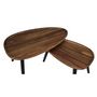 Voir la diapositive 2 : Paris Prix Lot de 2 Tables Basses Gigognes  Galet  60cm Marron