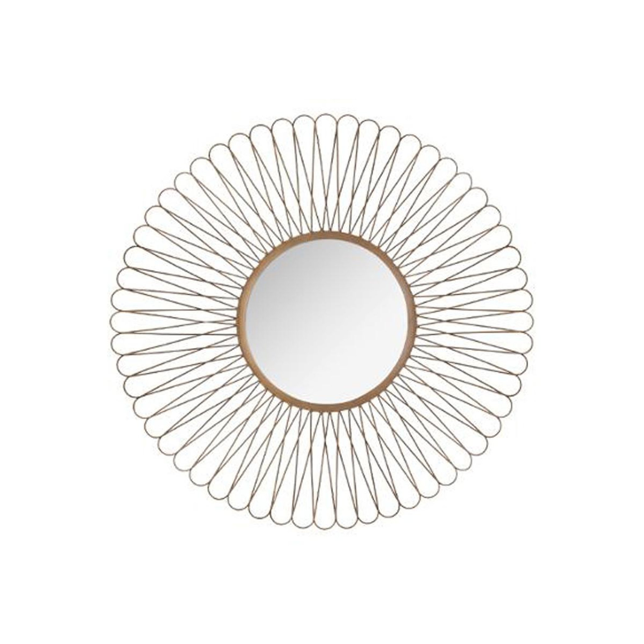 ATMOSPHERA Miroir mural  soleil  76cm marron