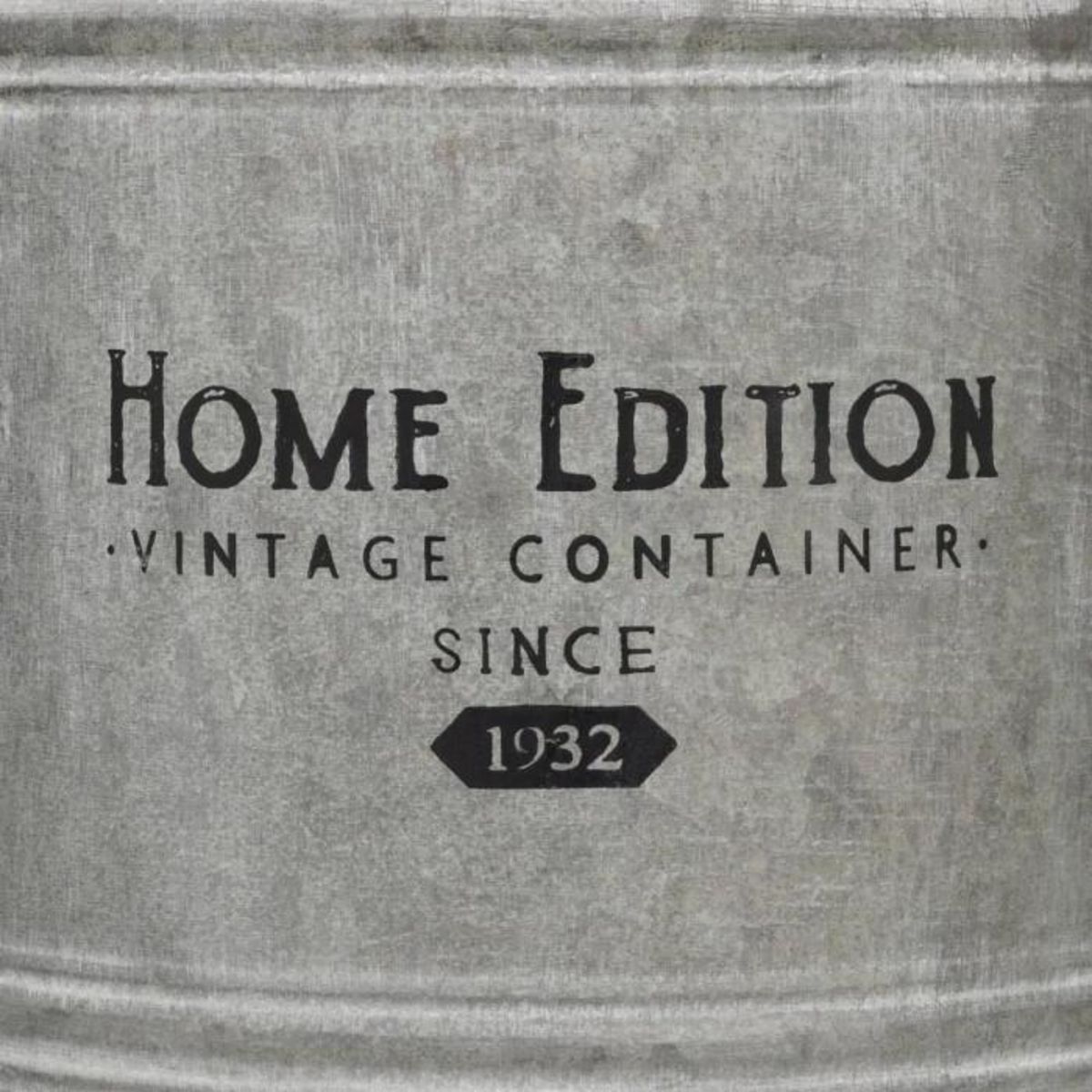 ATMOSPHERA Lot de 2 Seaux en Métal  Spring Garden  25cm Gris