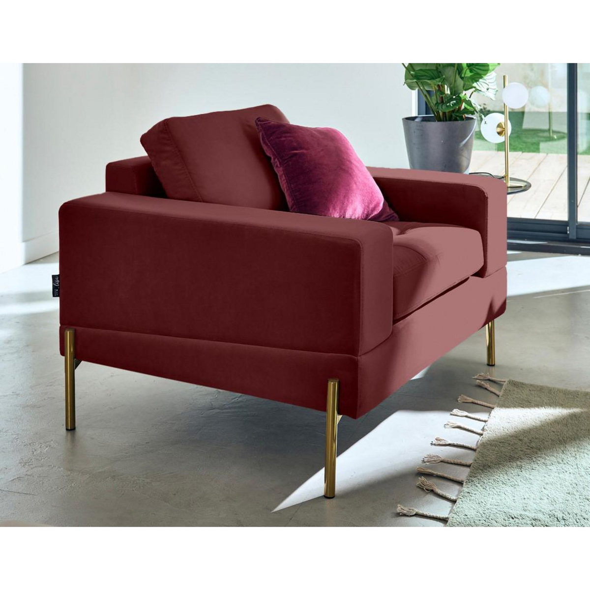 LISA DESIGN Isaure - fauteuil en velours