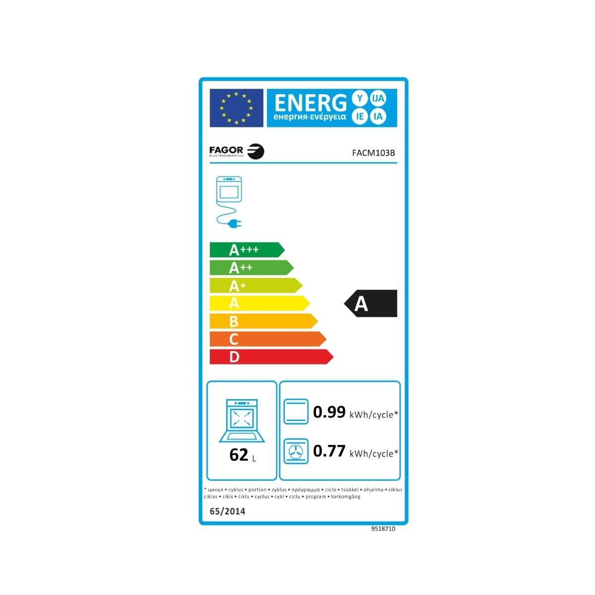 Fagor Cuisinière mixte 62l 4 feux blanc - FACM103B