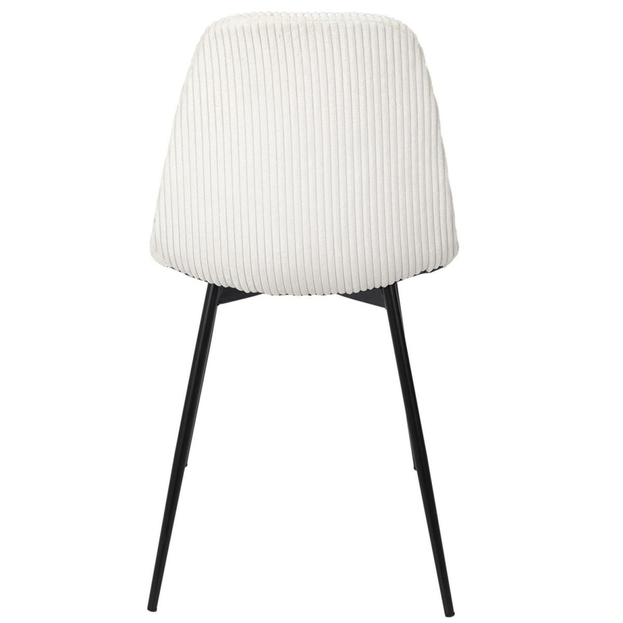 Voir la diapositive 5 : The Home Deco Factory Lot de 4 chaises côtelé  scott  85cm beige