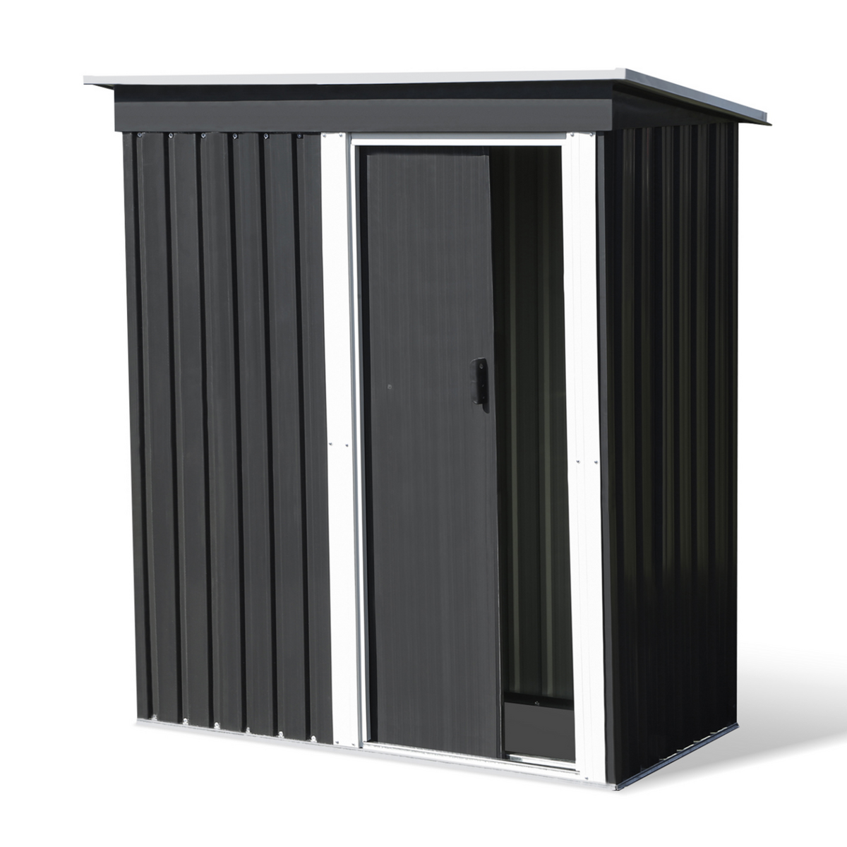 ID MARKET Abri de jardin 1,3 m² gris en acier galvanisé