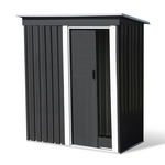 ID MARKET Abri de jardin 1,3 m² gris en acier galvanisé