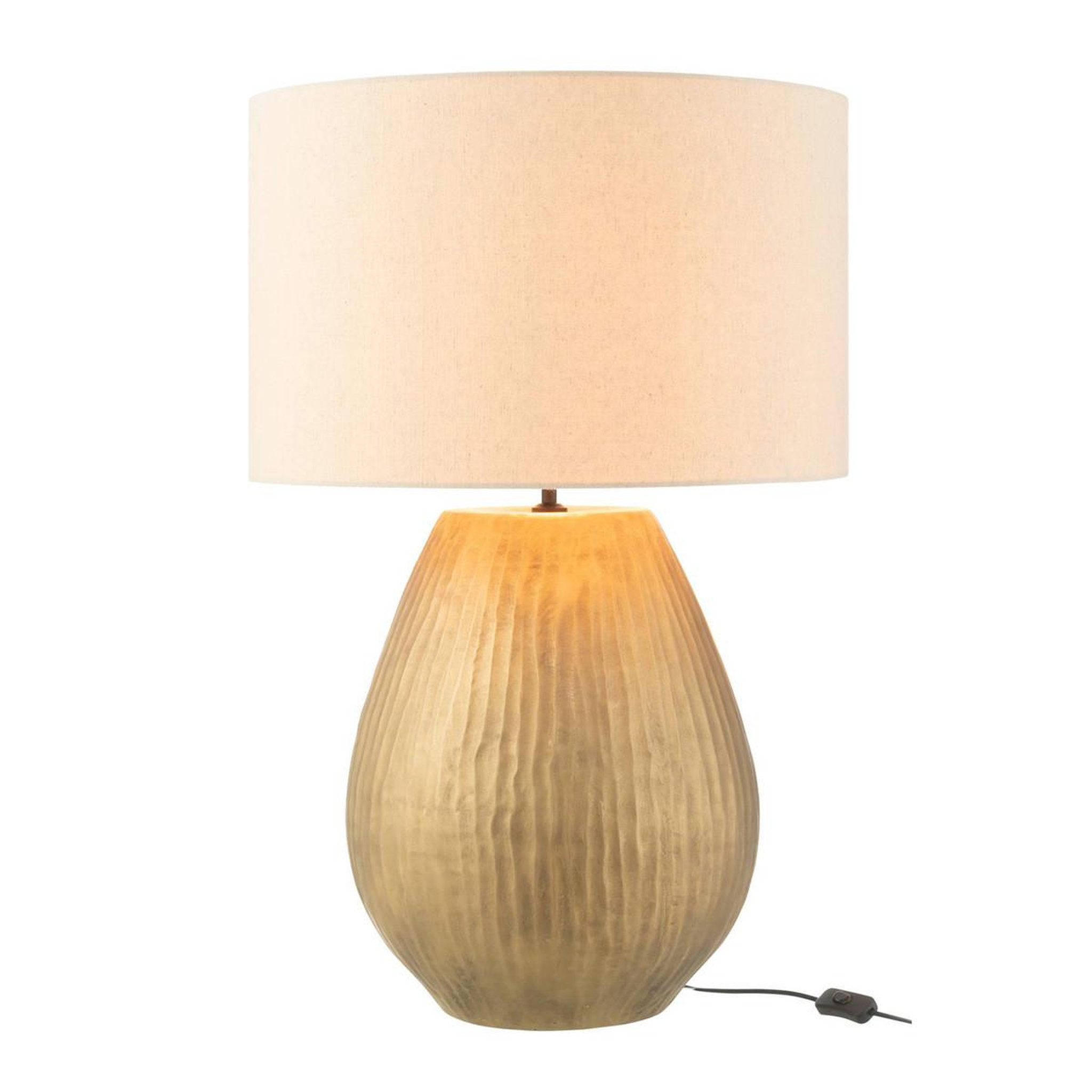 Voir la diapositive 2 : J-LINE Lampe à poser en argile  nebu  85cm or