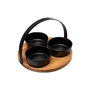 Voir la diapositive 1 : SECRET DE GOURMET Set Apéritif 4 Pièces  Wild  21cm Noir & Naturel