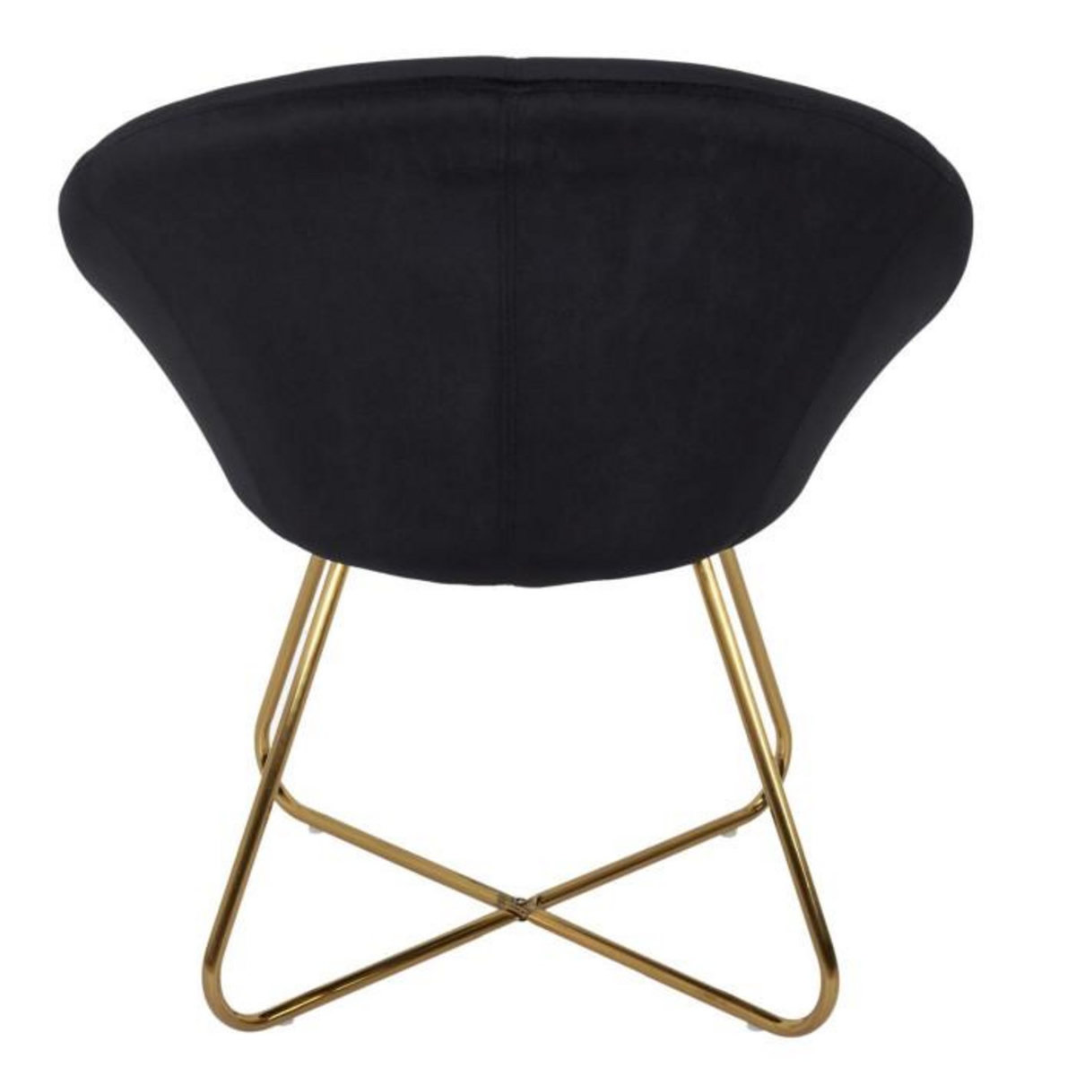 Paris Prix Fauteuil Design Velours  Karl  83cm Noir