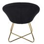 Voir la diapositive 4 : Paris Prix Fauteuil Design Velours  Karl  83cm Noir