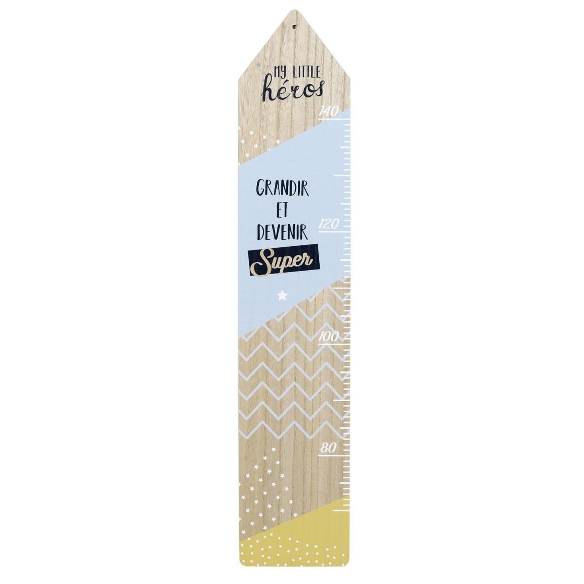 HOME DECO KIDS Décoration murale enfant  toise garçon  100cm bleu