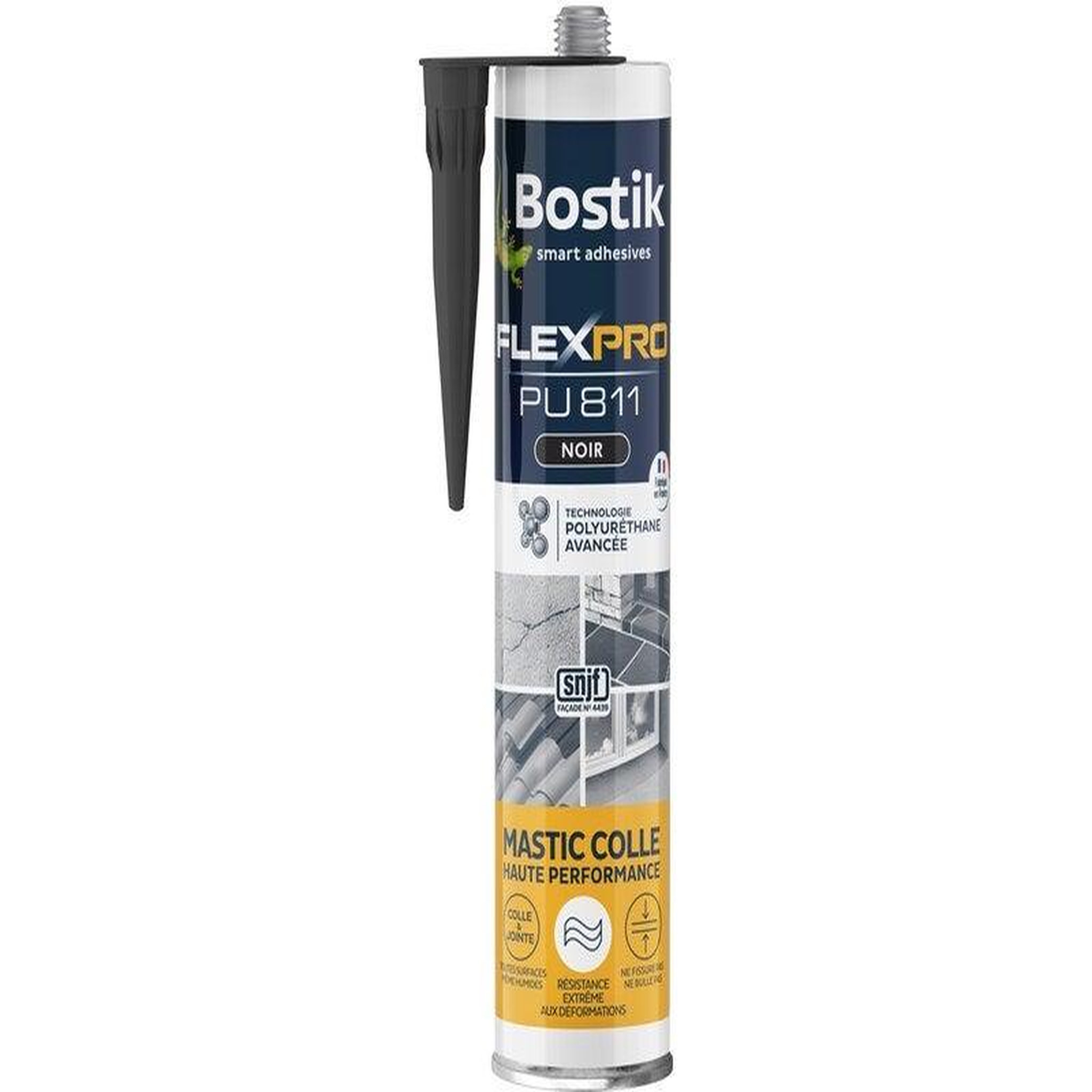 Bostik Colle joint int/ext polyuretane bostik flexpro pu811 noir cart 300ml