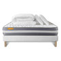 Voir la diapositive 2 : SEPTNUITS PACK matelas + sommier Memo Plus Mémoire de forme 3 zones + 2 oreillers + couette