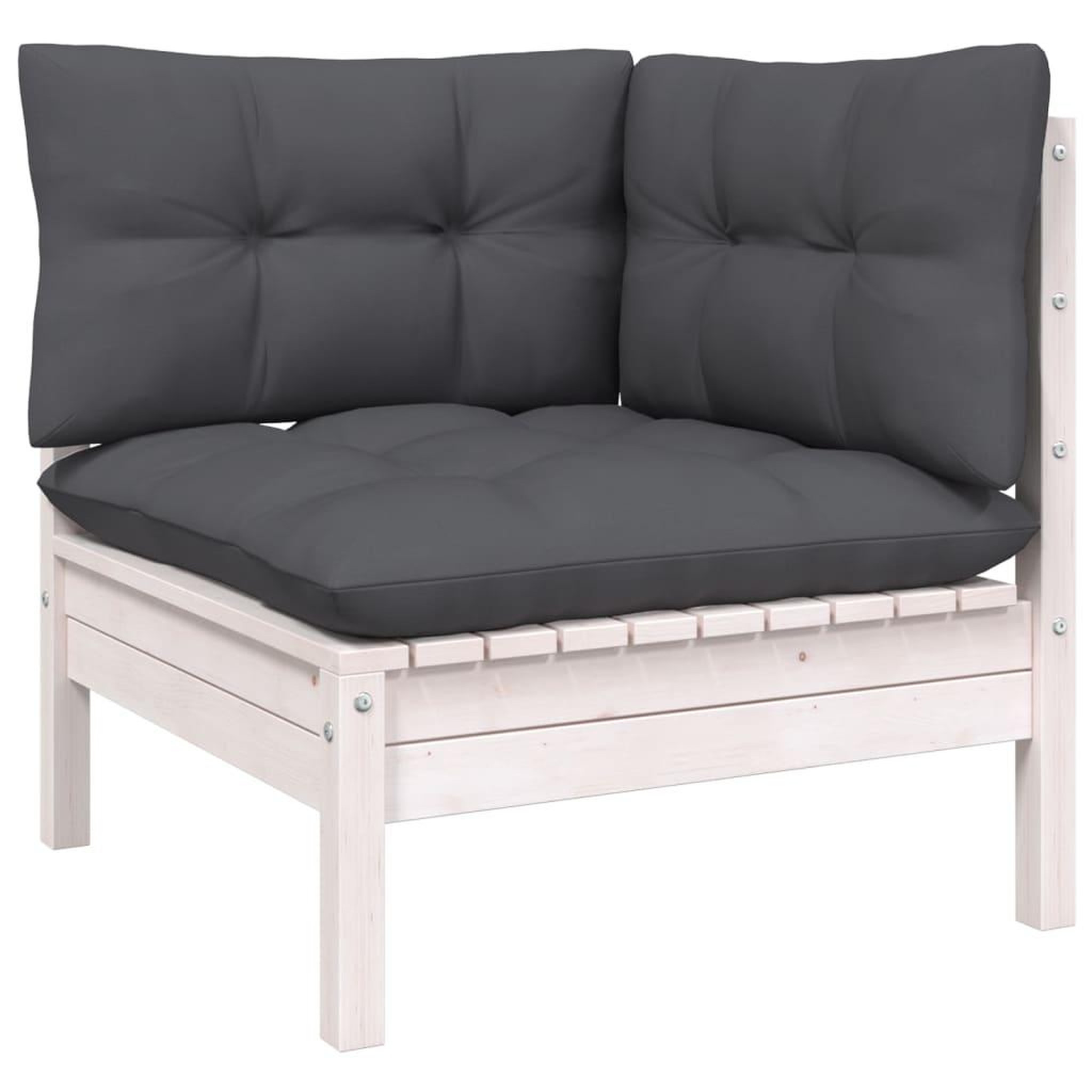 Voir la diapositive 4 : VIDAXL Salon de jardin 9 pcs avec coussins bois de pin massif