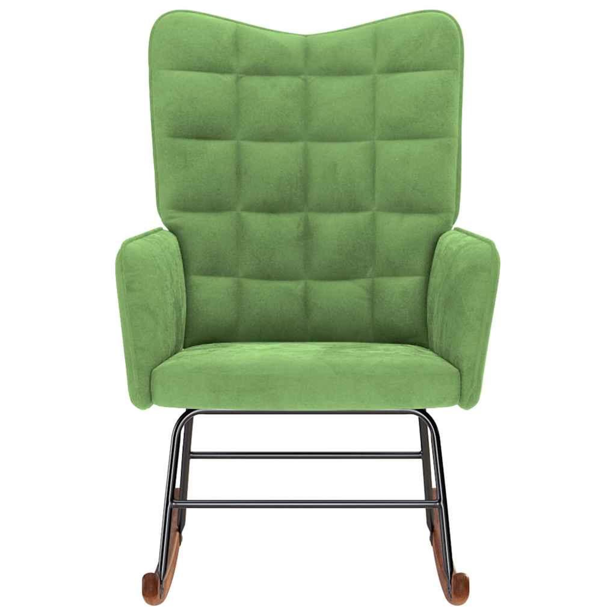 Voir la diapositive 4 : VIDAXL Chaise a bascule Vert clair Velours