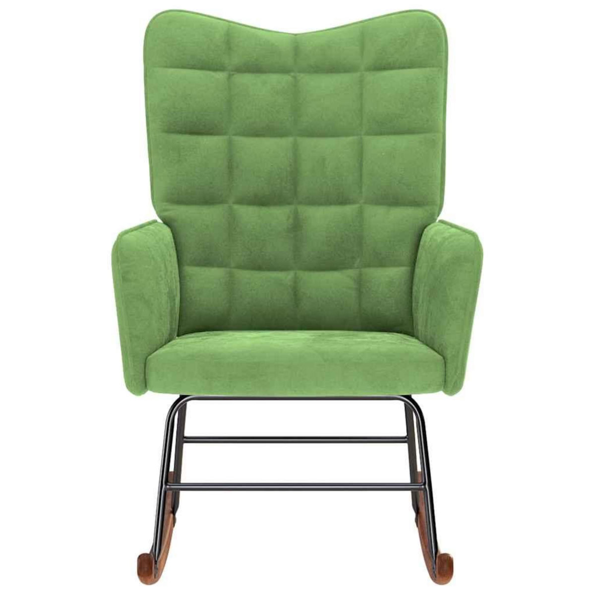 VIDAXL Chaise a bascule Vert clair Velours