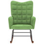Voir la diapositive 4 : VIDAXL Chaise a bascule Vert clair Velours