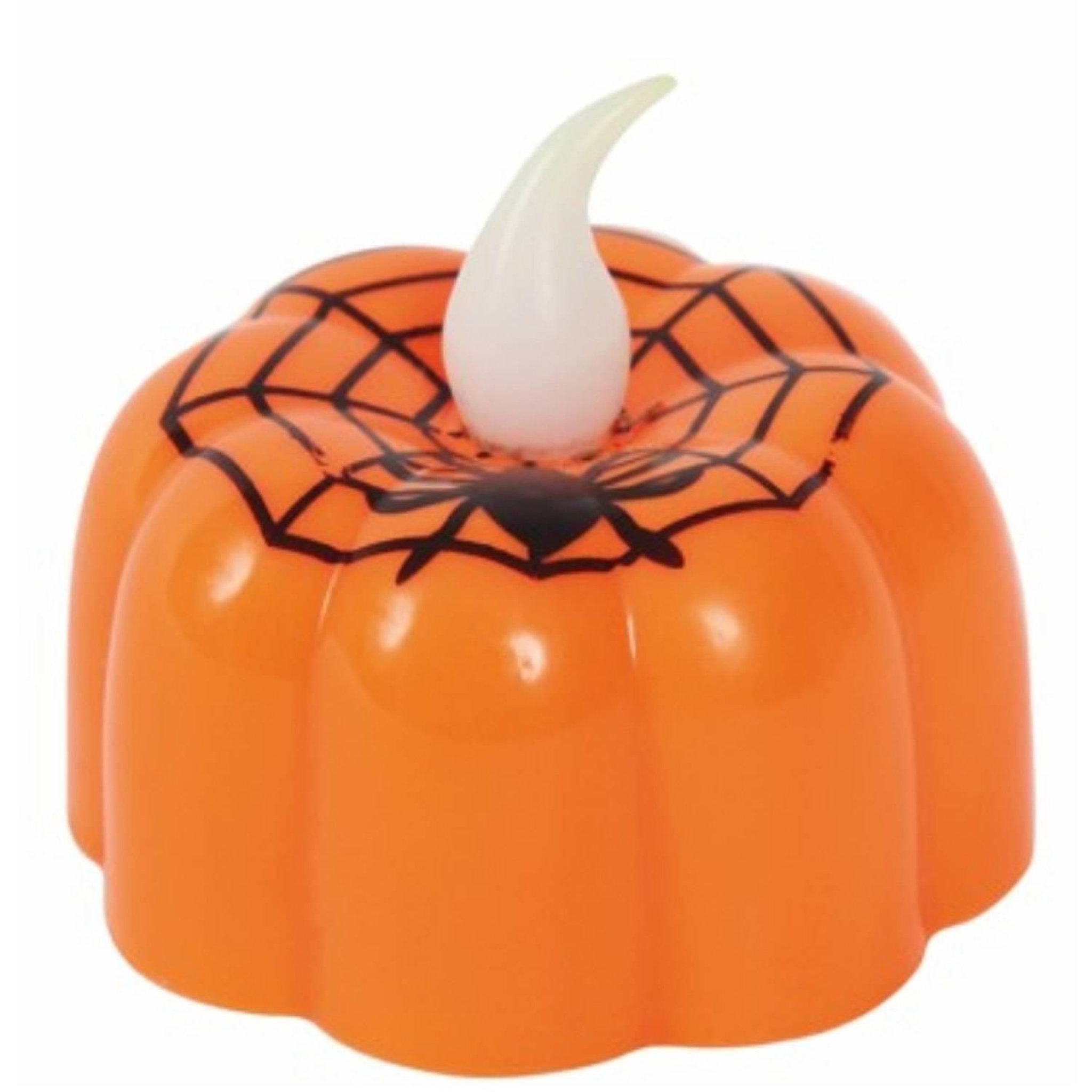 Voir la diapositive 2 : FIESTA GUIRCA Petite Bougie Led citrouille Halloween orange (x1)