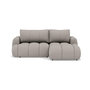 Voir la diapositive 1 : BEST MOBILIER Yulin - canapé d'angle droit 4 places convertible avec coffre en tissu bouclette