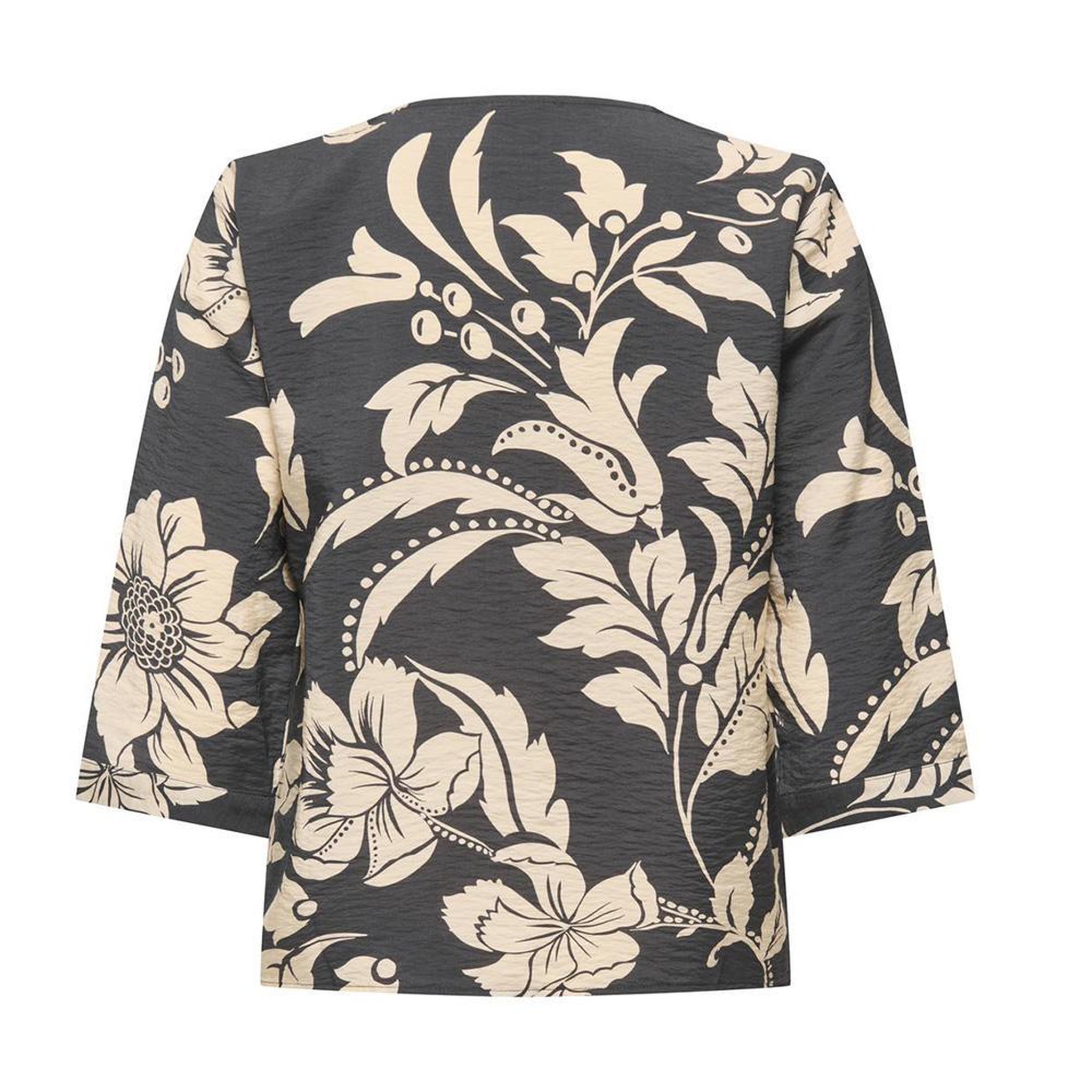 Voir la diapositive 2 : JACQUELINE DE YONG Blouse Beige/Gris Foncé Femme JDY Troya