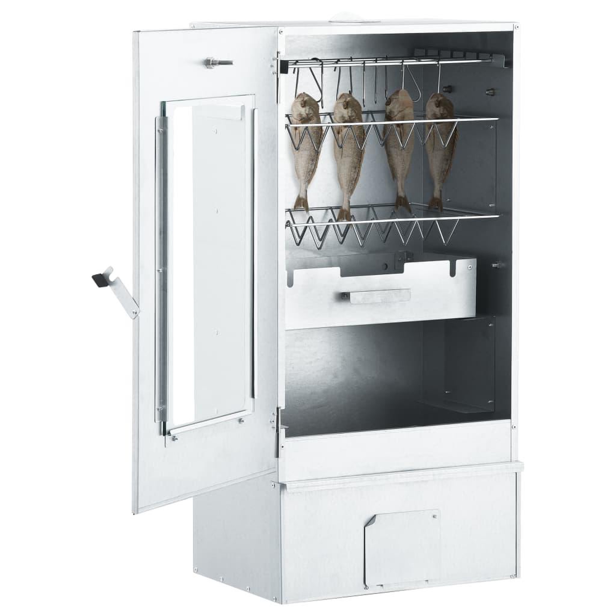 Voir la diapositive 2 : VIDAXL Fumoir a four a BBQ generateur de fumee froide acier galvanise