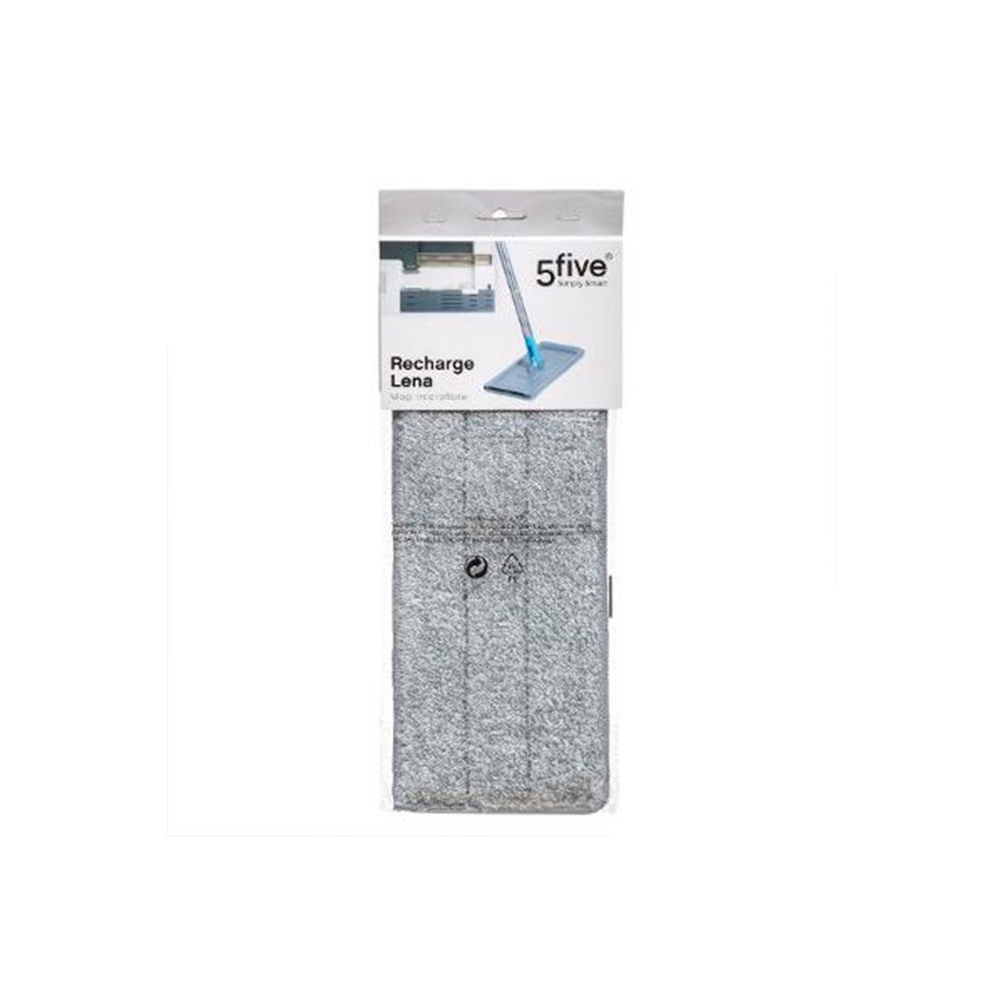 Voir la diapositive 3 : FIVE Serpillière pour balai  lena  33cm gris