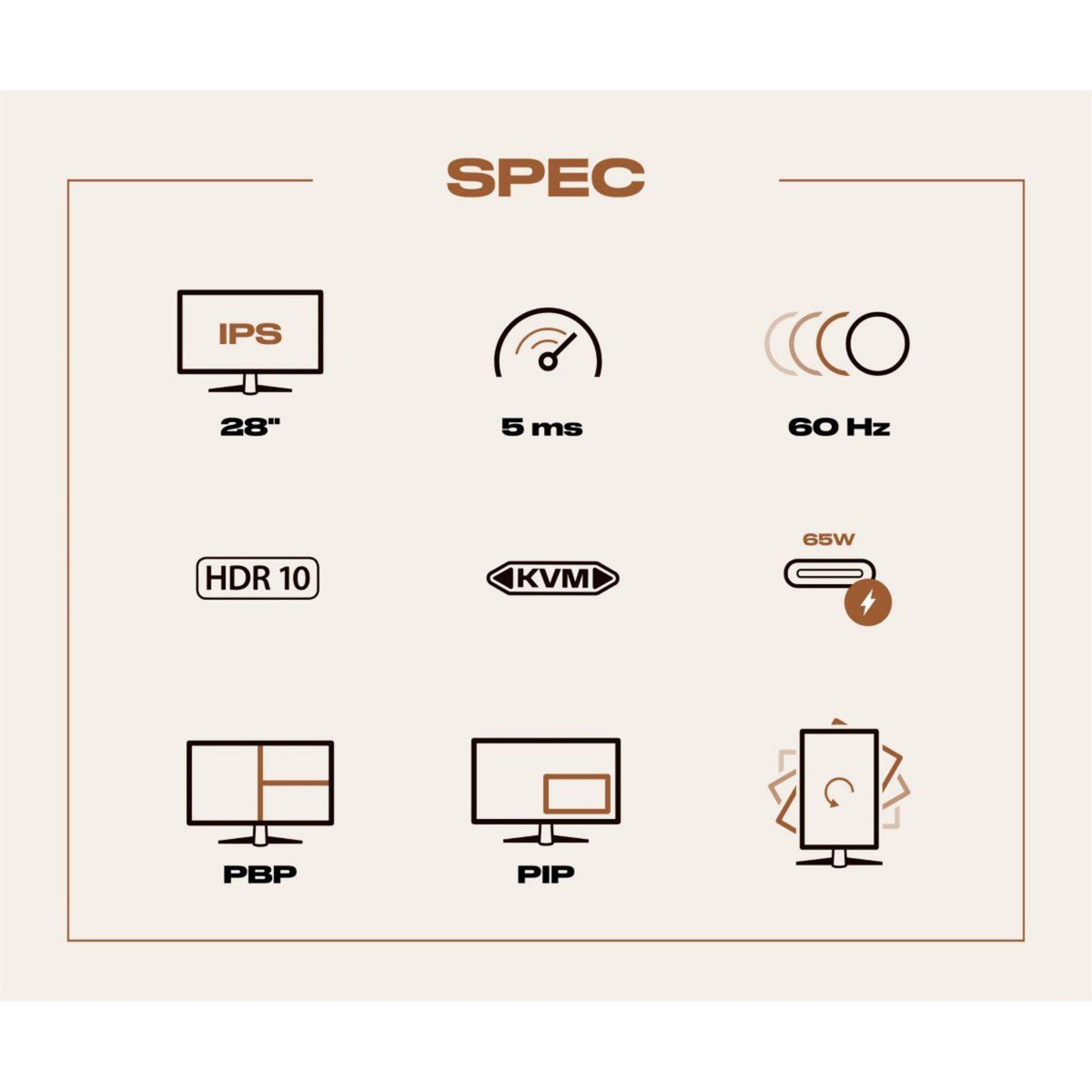 JAPANNEXT Ecran PC 4K JN-IPS280UHD60F-C65W-HSP Plat 28