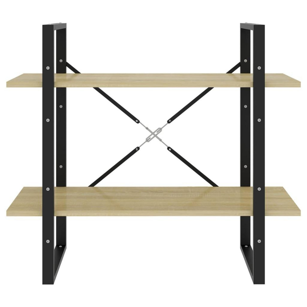 VIDAXL Bibliotheque a 2 niveaux chene sonoma bois d'ingenierie