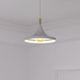 Voir la diapositive 4 : ATMOSPHERA Lampe Suspension Design  Métal & Bois  32cm Blanc