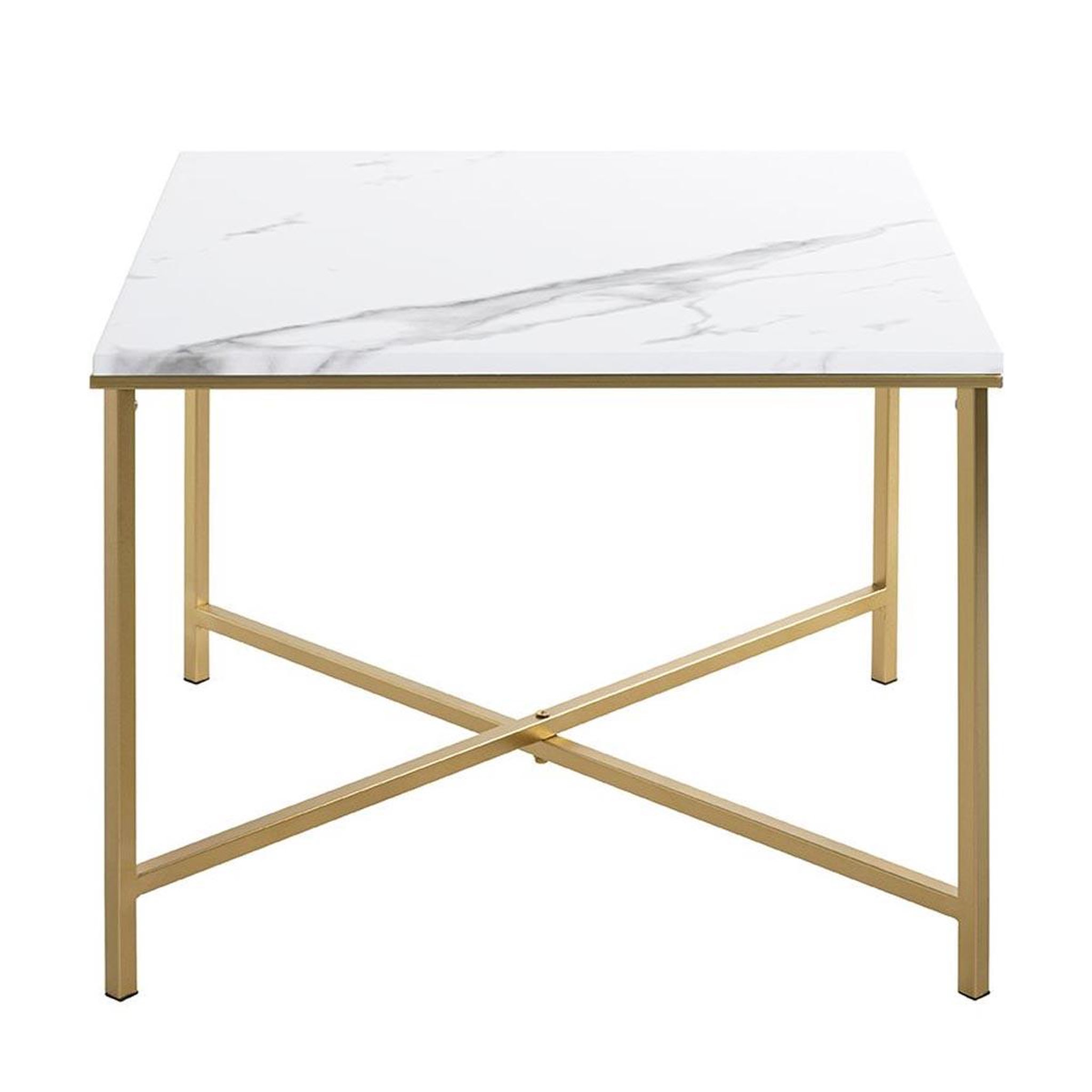 Voir la diapositive 2 : Paris Prix Table basse effet marbre  alba  60cm or