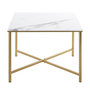 Voir la diapositive 2 : Paris Prix Table Basse Effet Marbre  Alba  60cm Or