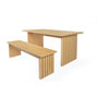 Voir la diapositive 4 : Paris Prix Banc Design en Bois  Stripe  150cm Naturel