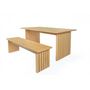 Voir la diapositive 4 : Paris Prix Banc Design en Bois  Stripe  150cm Naturel