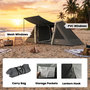 Voir la diapositive 4 : OUTSUNNY Tente gonflable camping 4 personnes 3 pièces auvent imperméabilité 3000mm gris