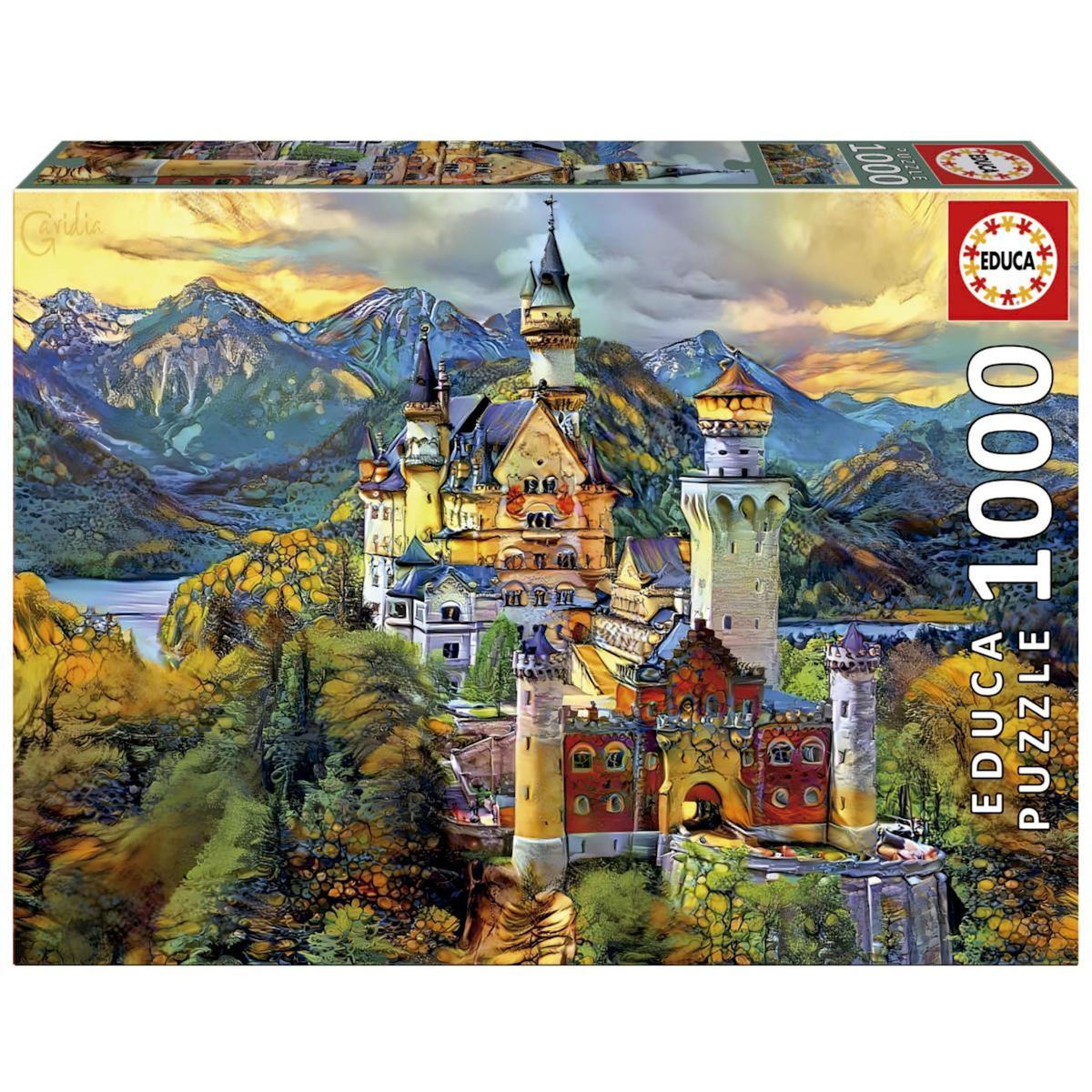 EDUCA Puzzle 1000 p - Chateau de Neuschwanstein Dream City Art