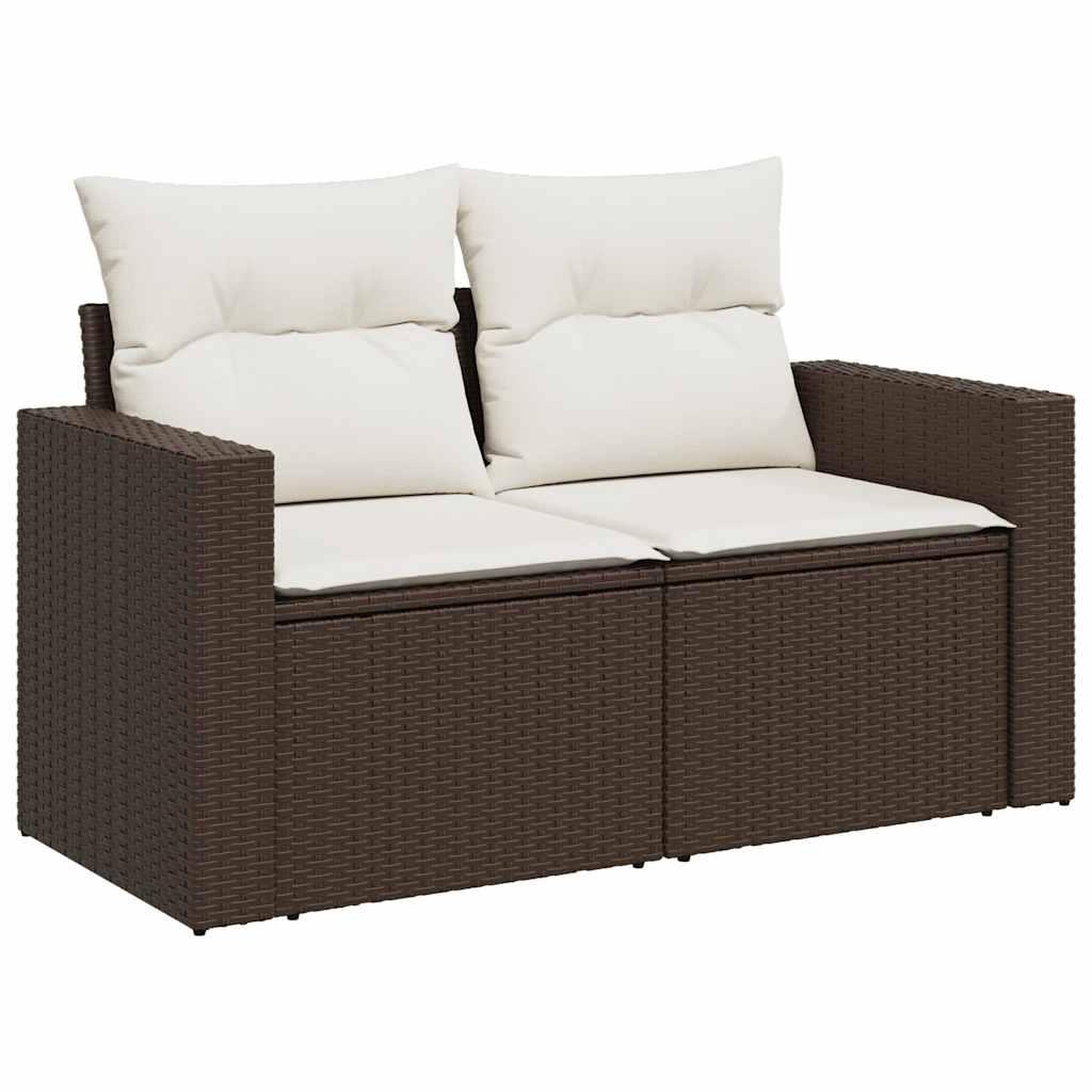 Voir la diapositive 5 : VIDAXL Salon de jardin avec coussins 5 pcs marron resine tressee