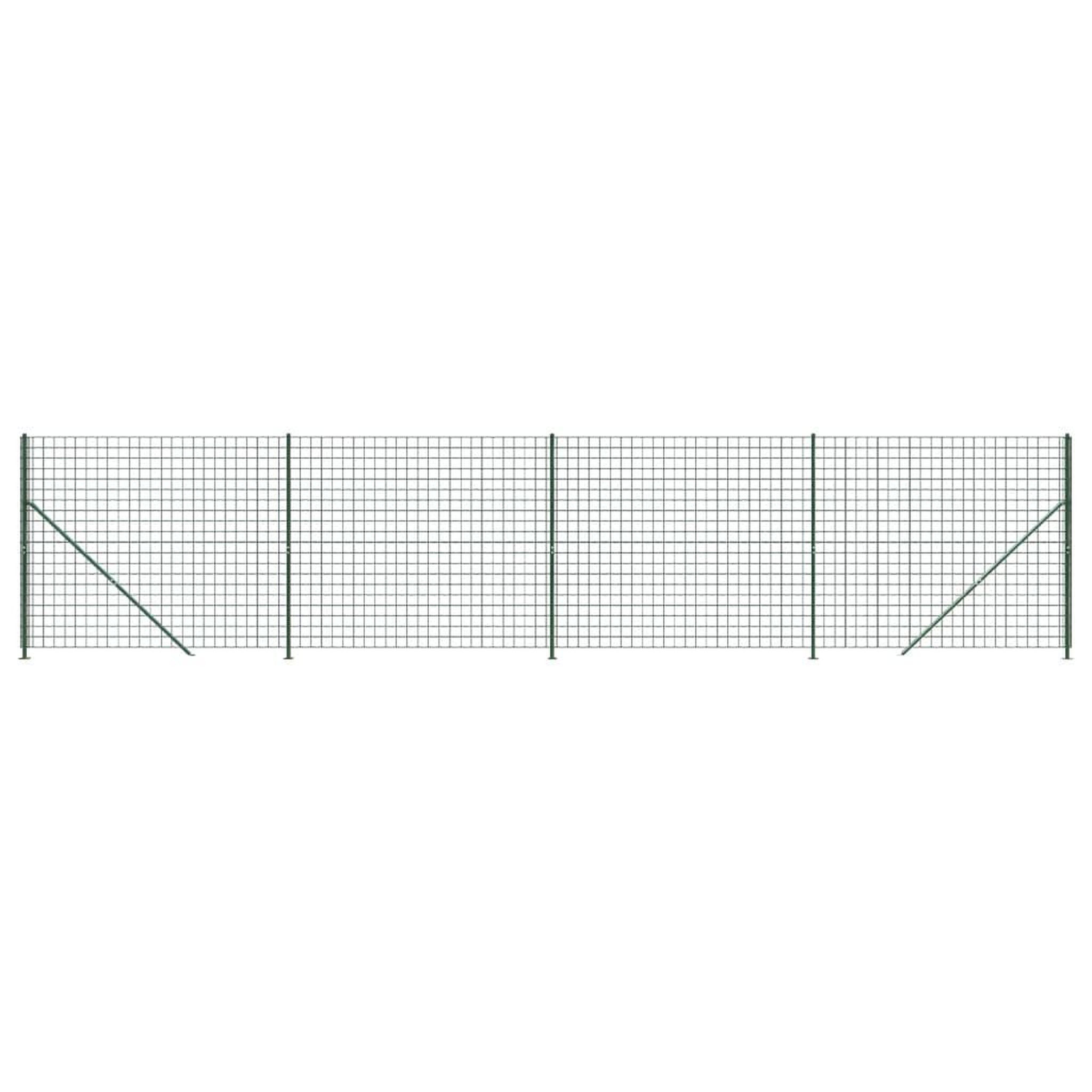 Voir la diapositive 2 : VIDAXL Cloture en treillis metallique avec bride vert 2,2x10 m