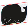 Voir la diapositive 2 : JEUJURA Tableau noir mural baleine