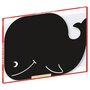 JEUJURA Tableau noir mural baleine