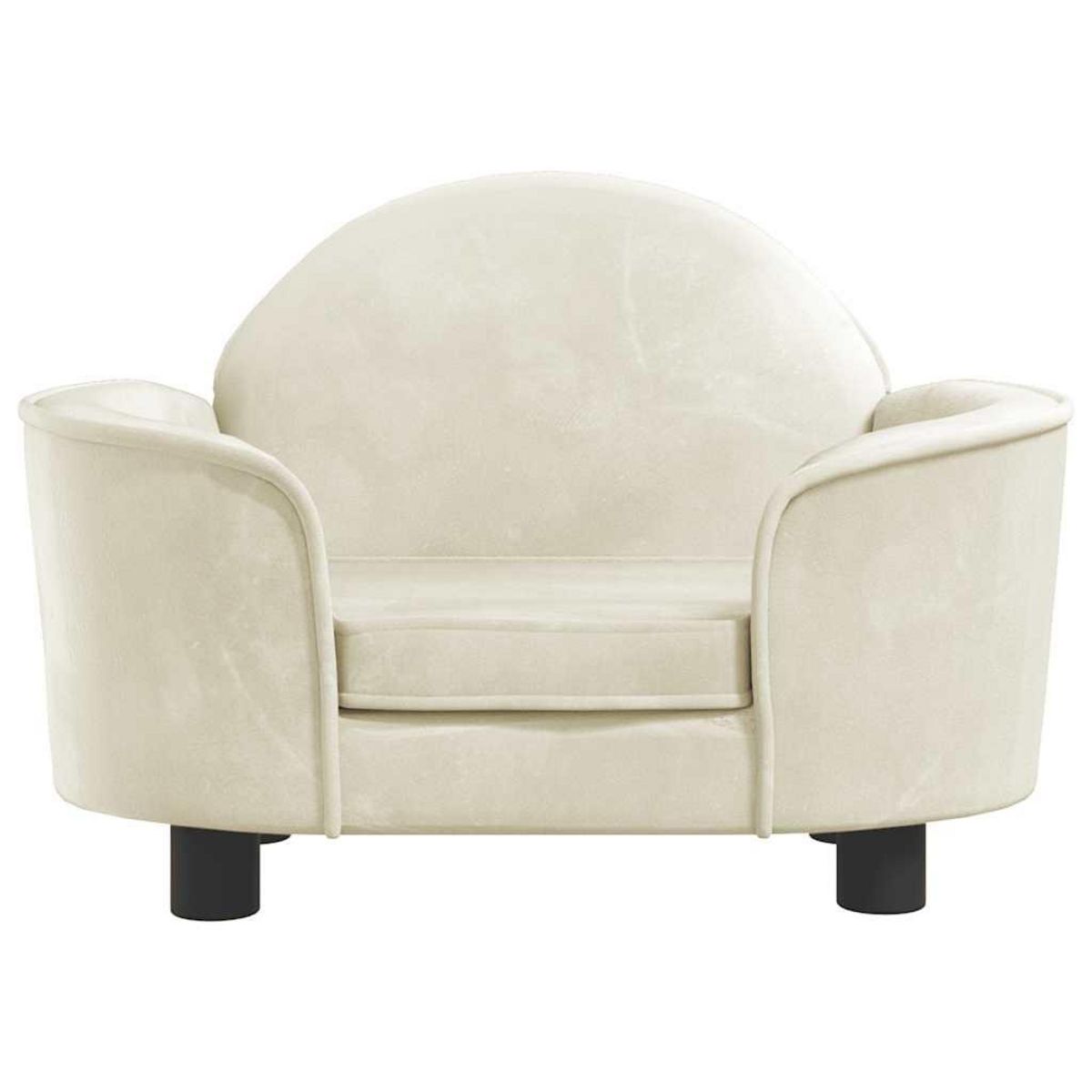 VIDAXL Lit pour chien creme 66x40x45 cm velours