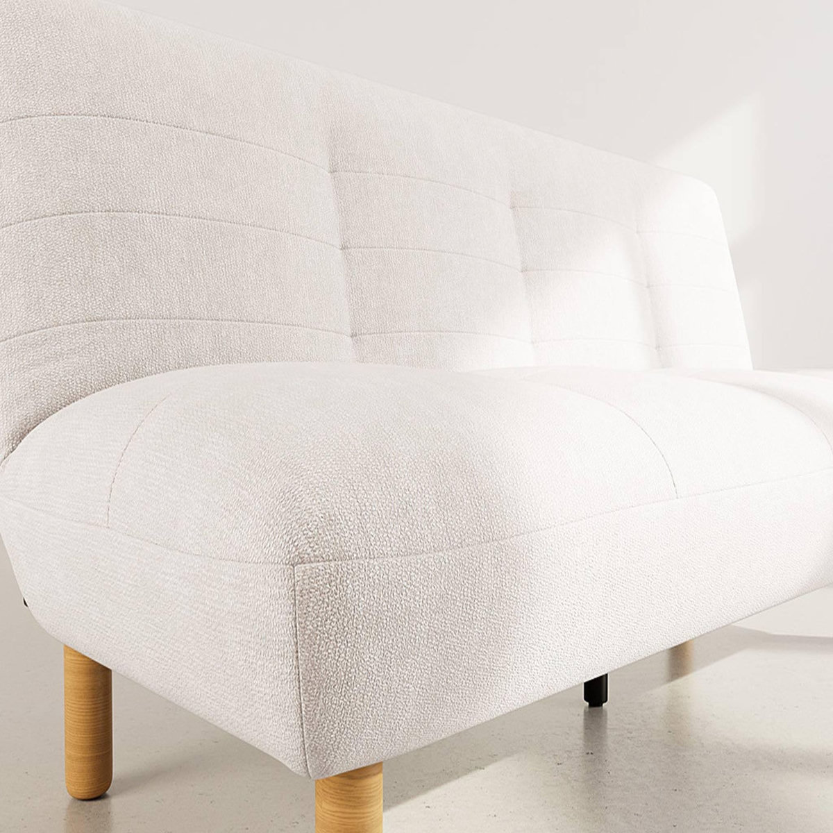 BEST MOBILIER Soan - banquette 2 places convertible clic-clac en velours texturé
