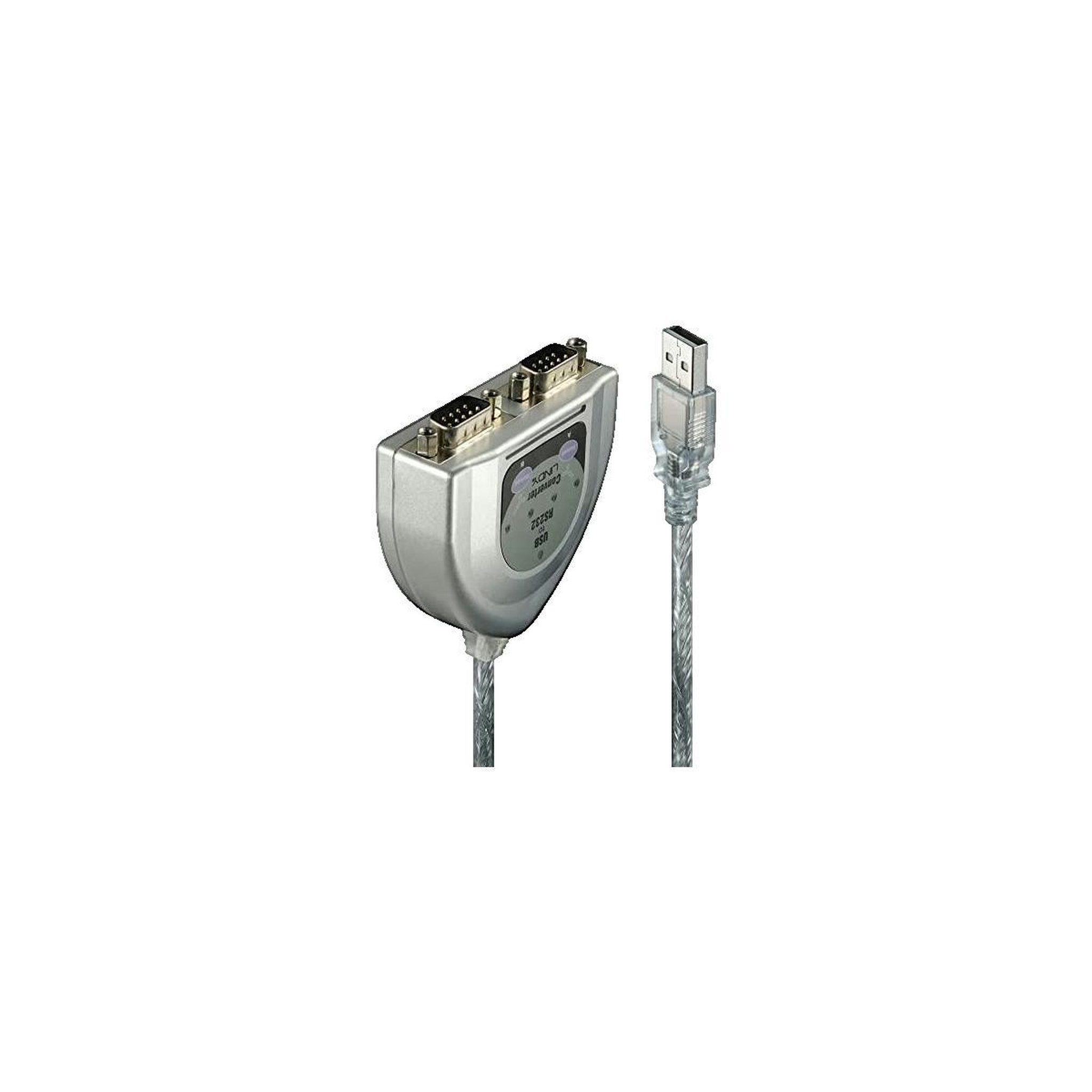 LINDY Adaptateur série USB Lindy Convertisseur 2 ports RS-232 Argenté