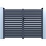Voir la diapositive 1 : Habitat et Jardin Portail aluminium semi ajouré  Julien  - 340 x 180 cm  - Gris
