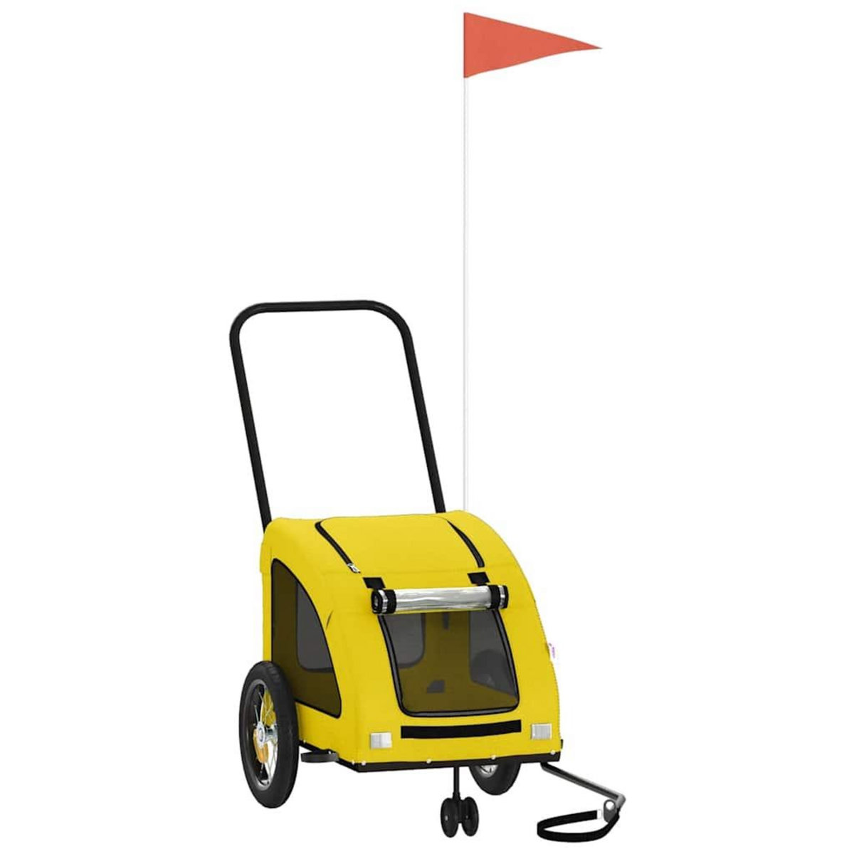 VIDAXL Remorque de velo pour animaux de compagnie jaune