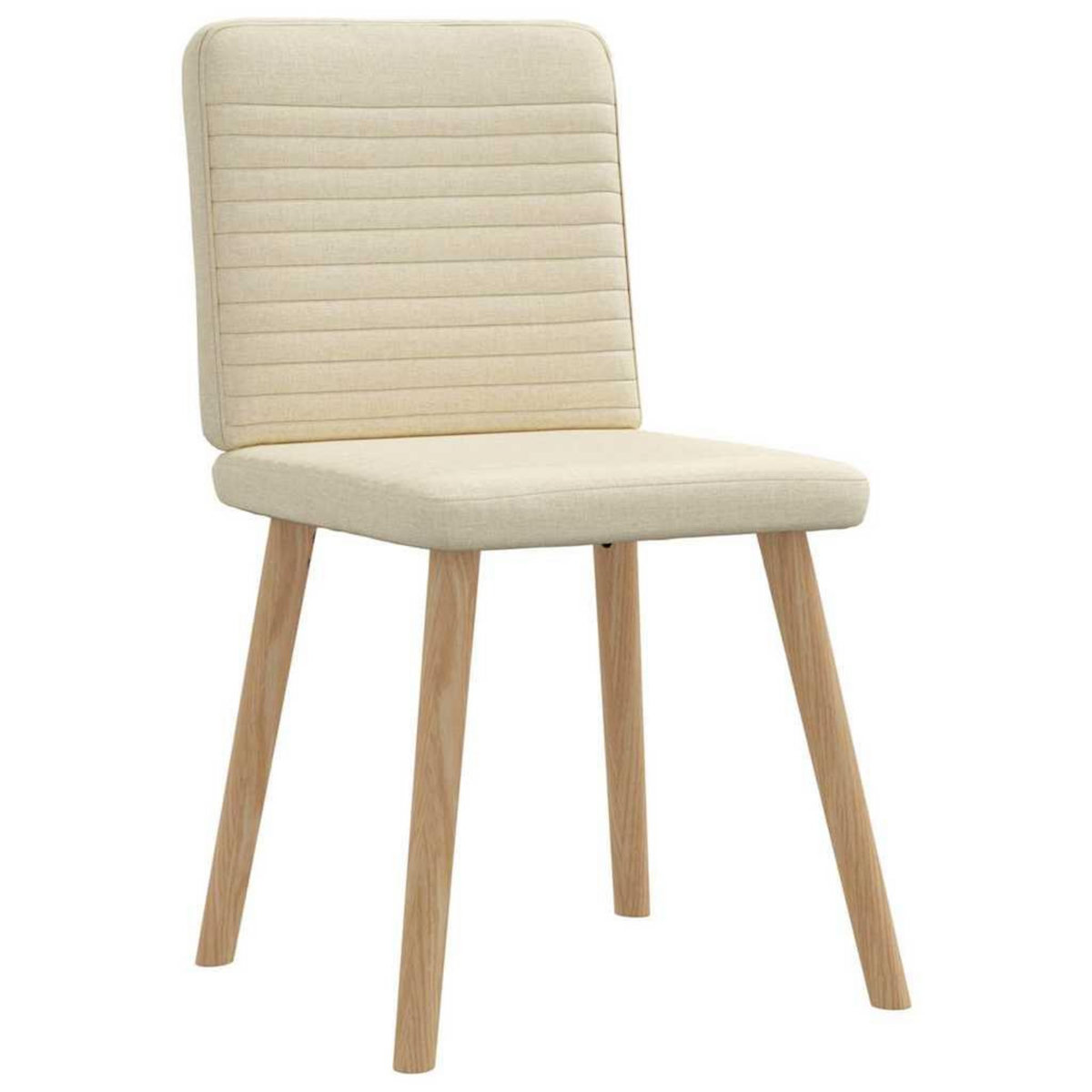 VIDAXL Chaises a manger lot de 2 creme tissu